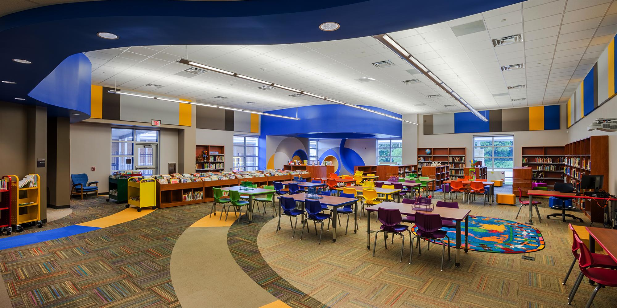 Library inside Hamshire Fannett